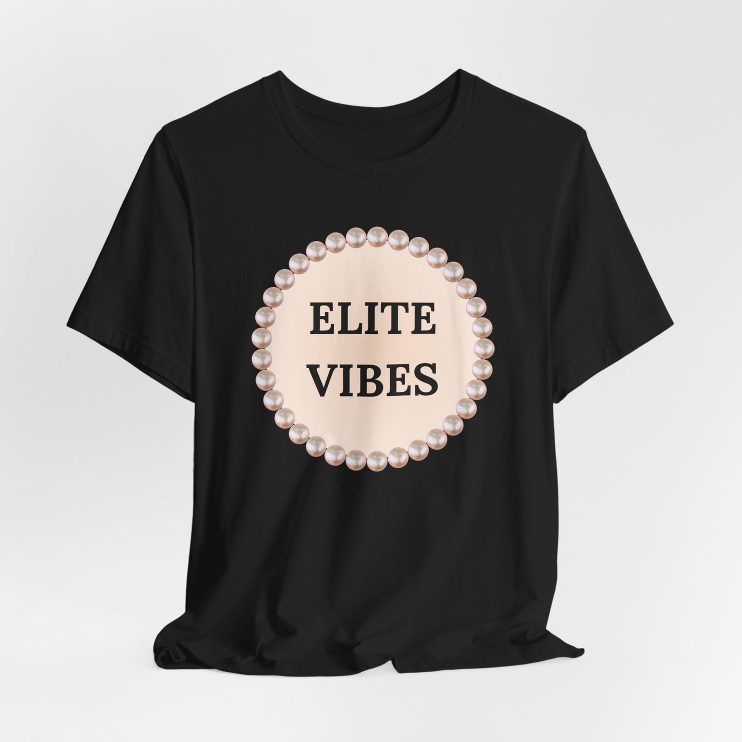 Elite Vibes Pearl-Framed Statement Tee