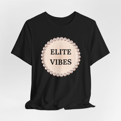 Elite Vibes Pearl-Framed Statement Tee