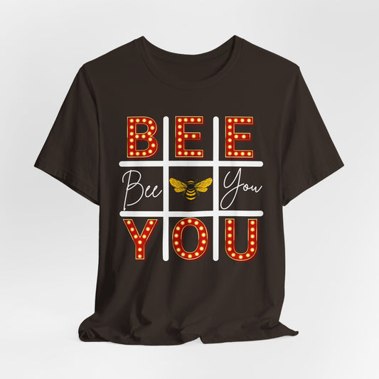 Bee You Marquee Tic-Tac-Toe Tee Dark Tee
