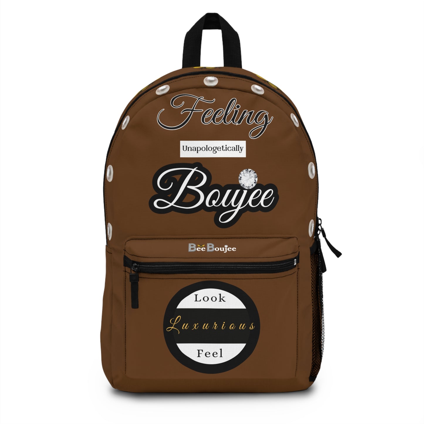 Feeling Boujee PEARLS - Backpack BROWN