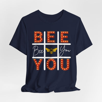 Bee You Marquee Tic-Tac-Toe Tee Dark Tee