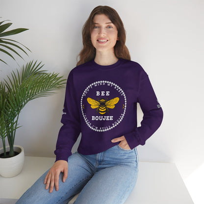 Don't Mind My Basic 'Cause I'm Still Boujee - Heavy Blend™ Dark Colors Crewneck Sweatshirt