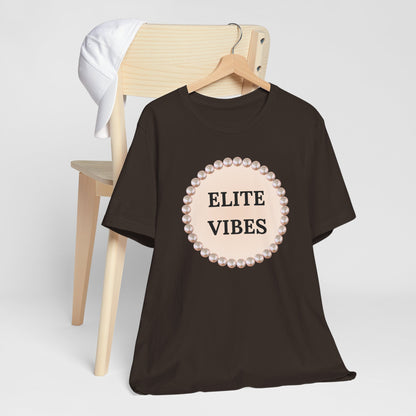 Elite Vibes Pearl-Framed Statement Tee