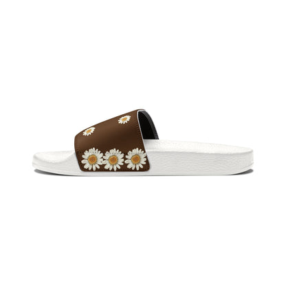 Bee Boujee - BROWN Flowers Women's Removable-Strap Sandals