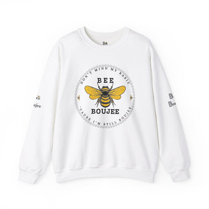 Don't Mind My Basic 'Cause I'm Still Boujee - Heavy Blend™ Light Colors Crewneck Sweatshirt