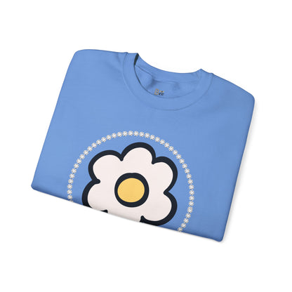 Boujee White Gold Flower - Heavy Blend™ Light Colors Crewneck Sweatshirt