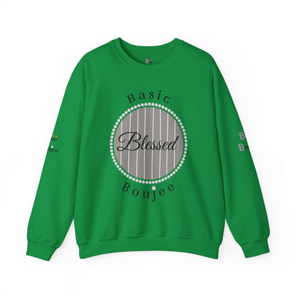 Basic Boujee Blessed - Heavy Blend™ Light Colors Crewneck Sweatshirt