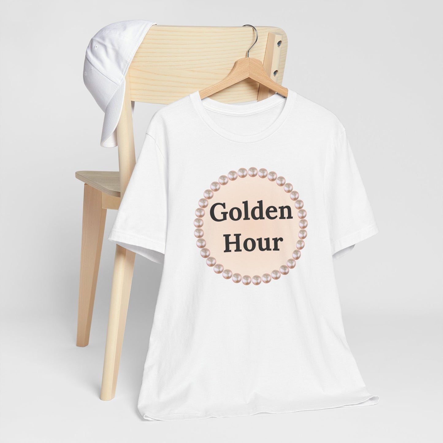 Golden Hour Pearl-Framed Luxe Tee