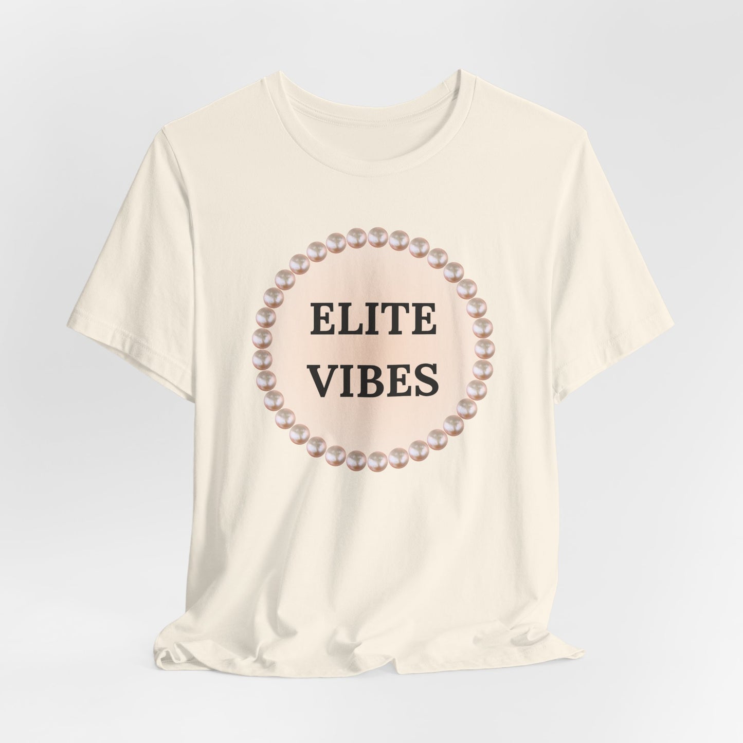 Elite Vibes Pearl-Framed Statement Tee