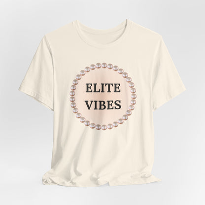 Elite Vibes Pearl-Framed Statement Tee