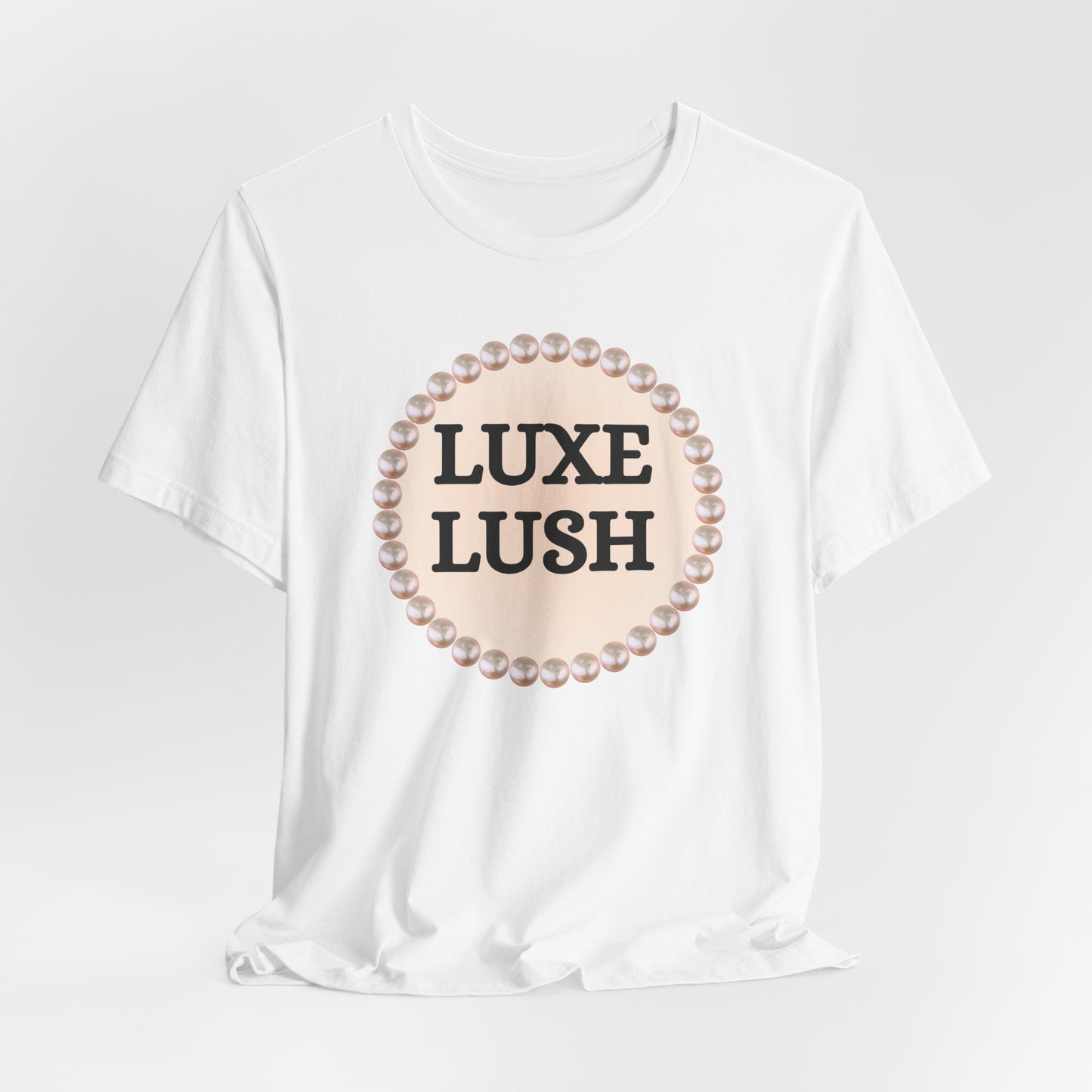 Luxe Lush Pearl-Framed Statement Tee