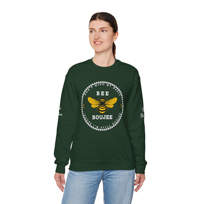 Don't Mind My Basic 'Cause I'm Still Boujee - Heavy Blend™ Dark Colors Crewneck Sweatshirt