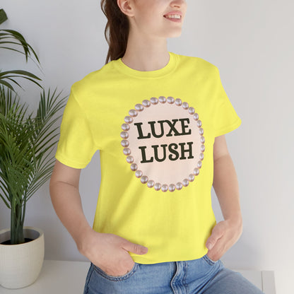 Luxe Lush Pearl-Framed Statement Tee