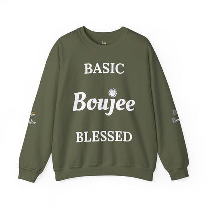 Basic Boujee Blessed - Heavy Blend™ Dark Colors Crewneck Sweatshirt