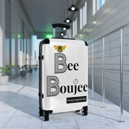 Bee Boujee Luggage - WHITE
