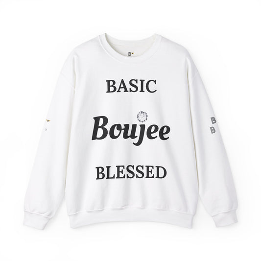 Basic Boujee Blessed - Heavy Blend™ Light Colors Crewneck Sweatshirt