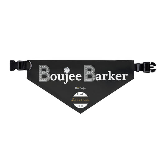 Boujee Barker Bandana BLACK - Pet Collar EXTRA LARGE