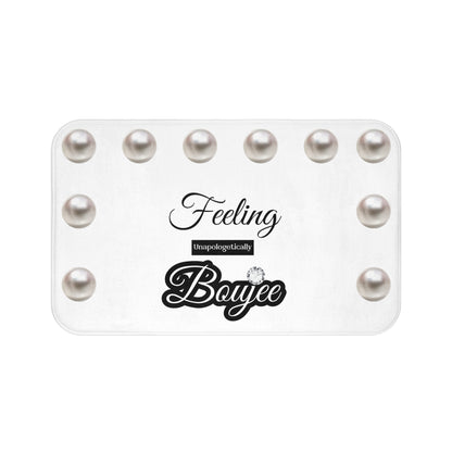 Feeling Boujee - Bath Mat WHITE with PEARLS