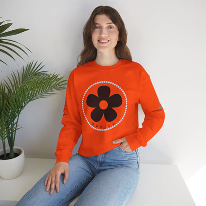 Boujee Black Flower - Heavy Blend™ Light Colors Crewneck Sweatshirt
