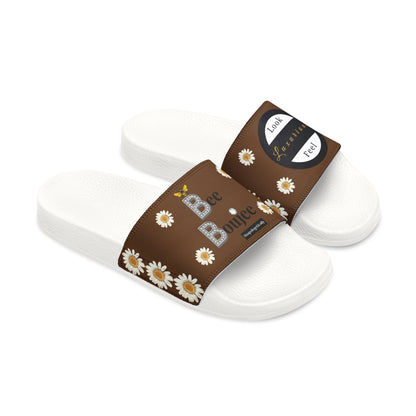 Bee Boujee - BROWN Flowers Women's Removable-Strap Sandals