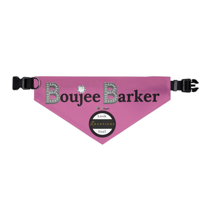 Boujee Barker Bandana PINK - Pet Collar EXTRA LARGE