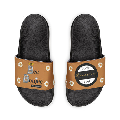 Bee Boujee - LIGHT BROWN Flowers Women's Removable-Strap Sandals