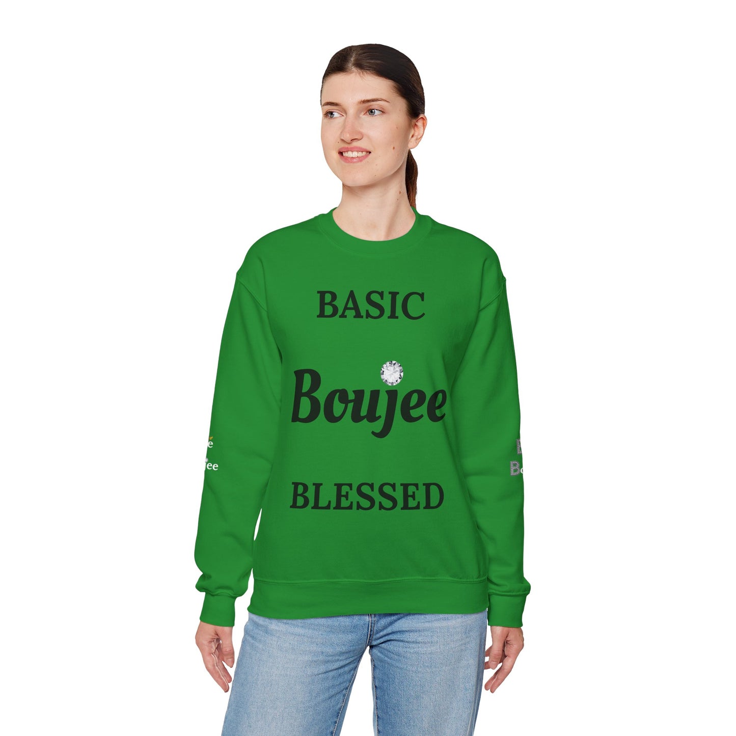 Basic Boujee Blessed - Heavy Blend™ Light Colors Crewneck Sweatshirt