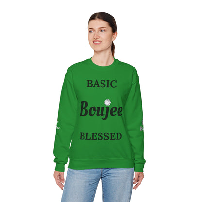 Basic Boujee Blessed - Heavy Blend™ Light Colors Crewneck Sweatshirt