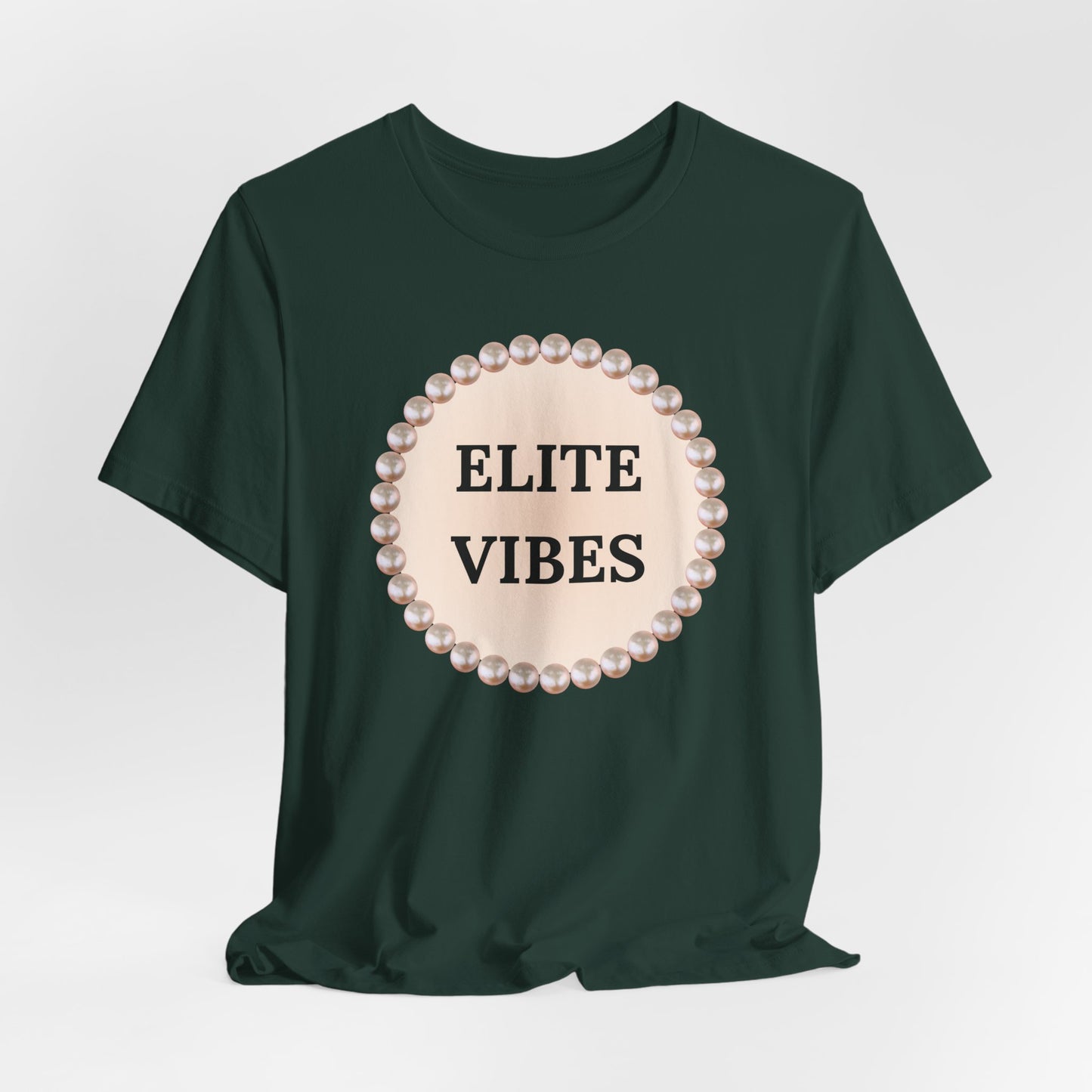 Elite Vibes Pearl-Framed Statement Tee