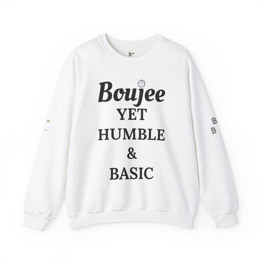 Boujee Yet Humble & Basic - Heavy Blend™ Light Colors Crewneck Sweatshirt