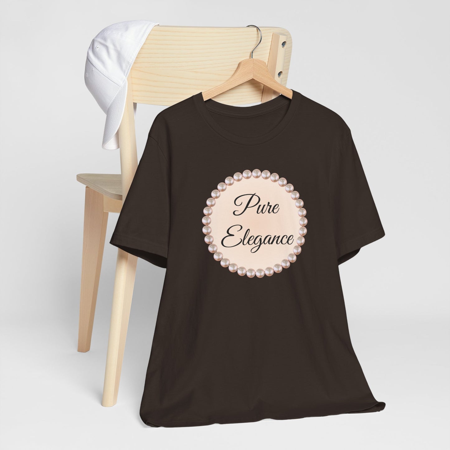 Pure Elegance Pearl-Framed Jersey Tee
