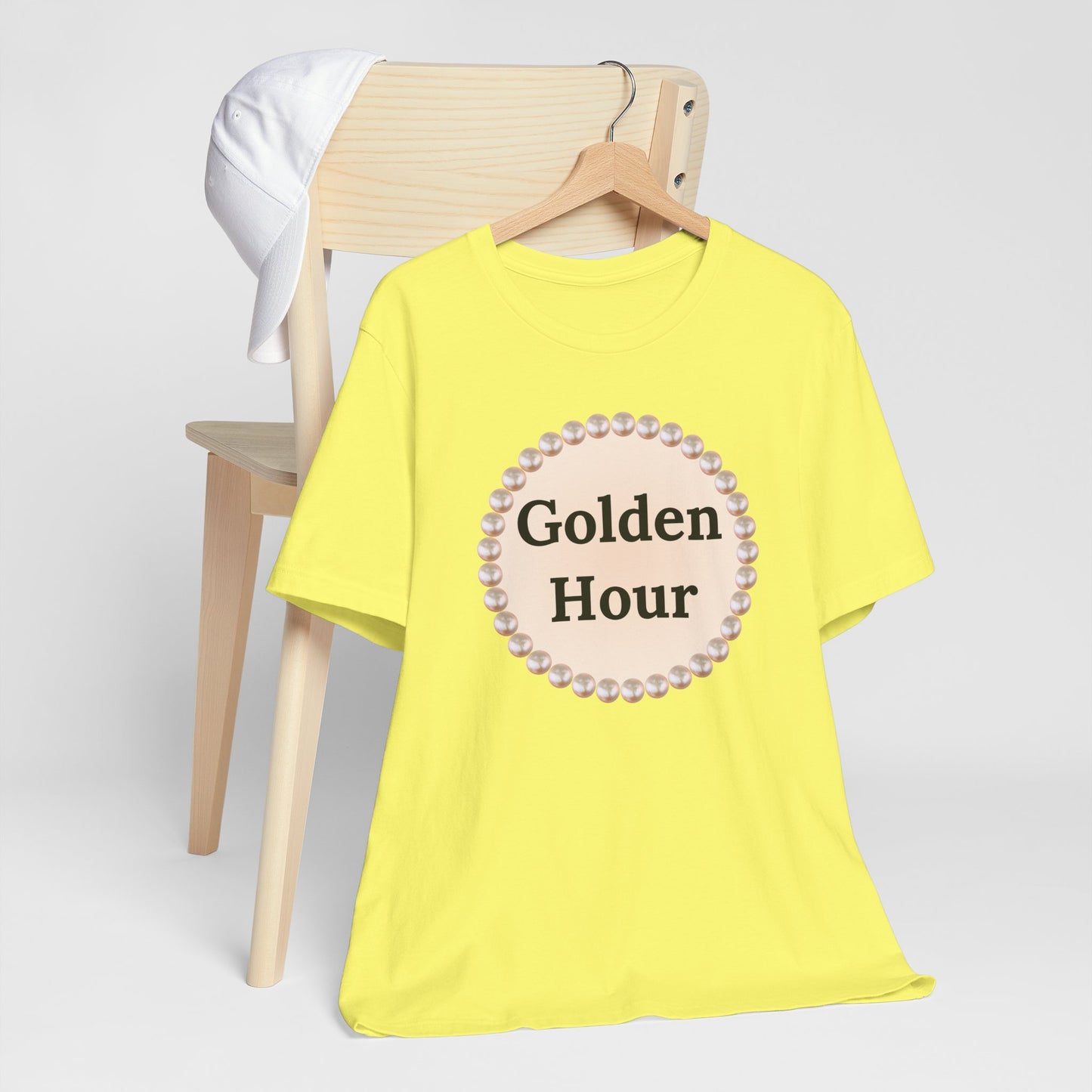 Golden Hour Pearl-Framed Luxe Tee