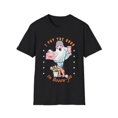 Halloween Booo in Boooujee - Softstyle T-Shirt FAIR SKIN TONE