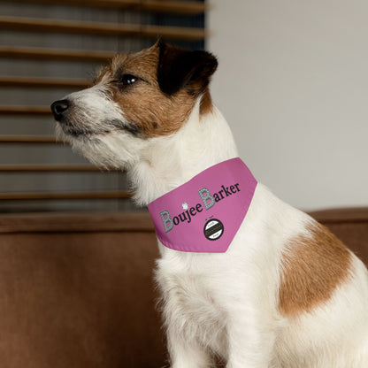 Boujee Barker Bandana PINK - Pet Collar SMALL