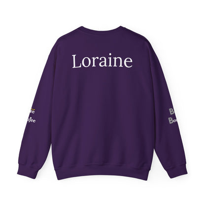Bee Boujee - Boujee Smiley Face Turquoise in Diamonds Heavy Blend™ Dark Colors Crewneck Sweatshirt