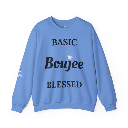 Basic Boujee Blessed - Heavy Blend™ Light Colors Crewneck Sweatshirt