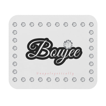 Boujee in Diamonds Mouse Pad WHITE (Rectangle)
