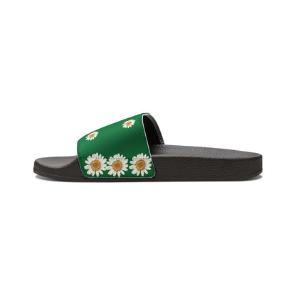 Bee Boujee - DARK GREEN Flowers Women's Removable-Strap Sandals