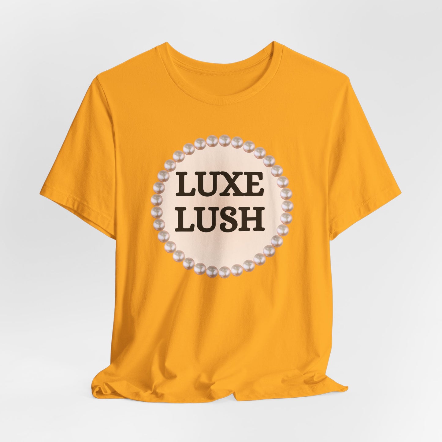 Luxe Lush Pearl-Framed Statement Tee