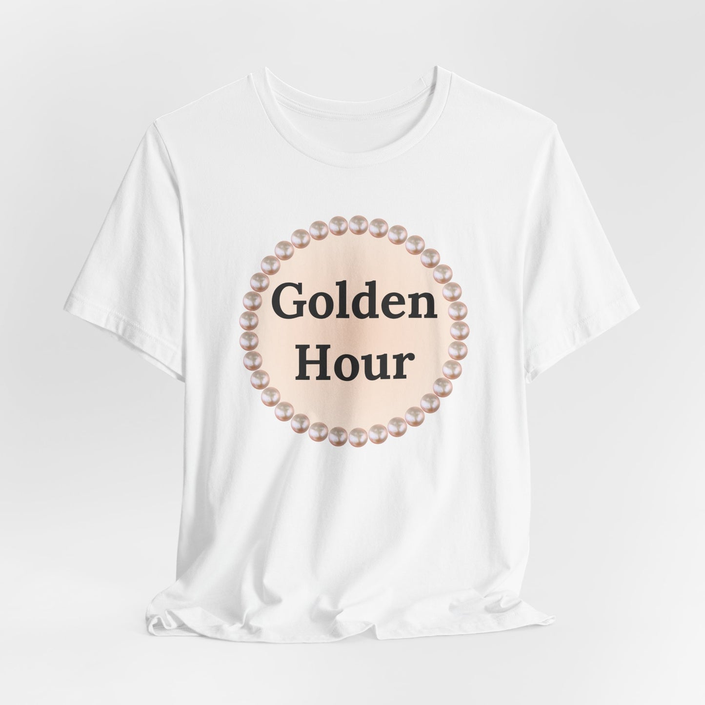 Golden Hour Pearl-Framed Luxe Tee