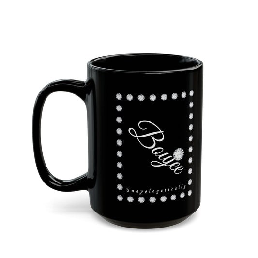 Boujee in Diamonds - Mug BLACK 15oz