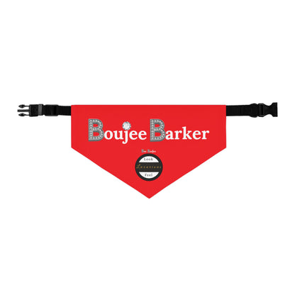 Boujee Barker Bandana RED - Pet Collar LARGE