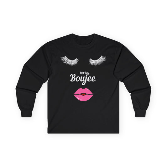 Low Key Boujee Lash & Lips Long-Sleeve Tee
