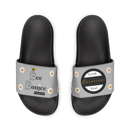 Bee Boujee - LIGHT GREY Flowers Women's Removable-Strap Sandals