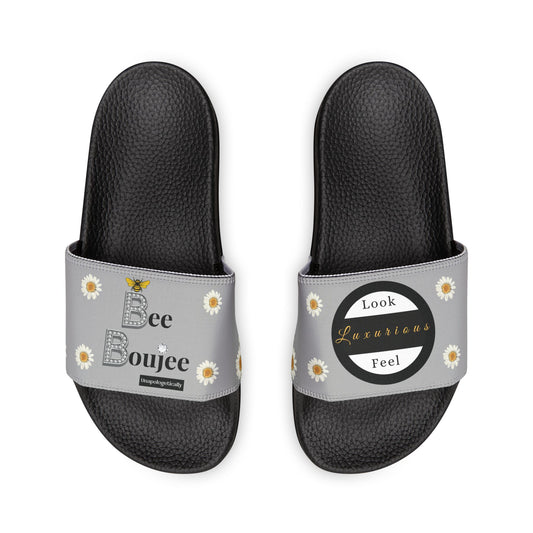 Bee Boujee - LIGHT GREY Flowers Women's Removable-Strap Sandals