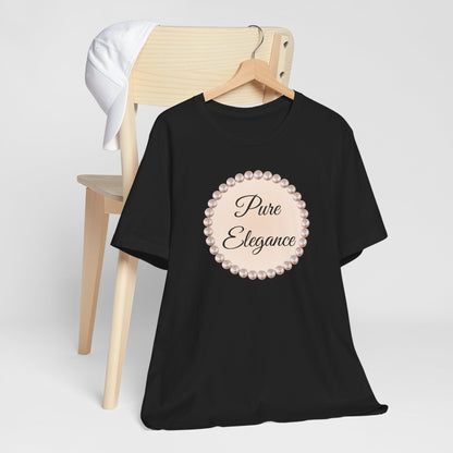 Pure Elegance Pearl-Framed Jersey Tee