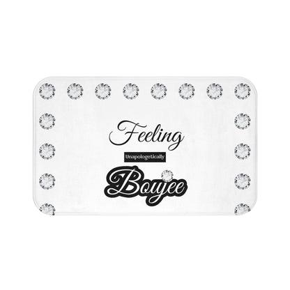 Feeling Boujee - Bath Mat WHITE with DIAMONDS