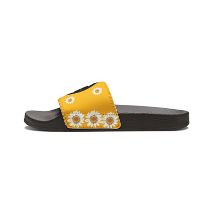 Bee Boujee - GOLD Flowers Women's Removable-Strap Sandals