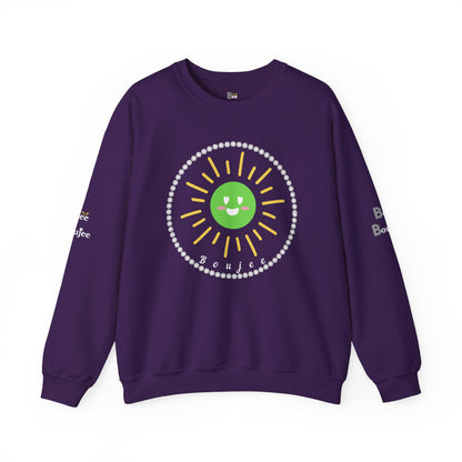 Boujee Sunshine Smiley Face Green - Heavy Blend™ Dark Colors Crewneck Sweatshirt
