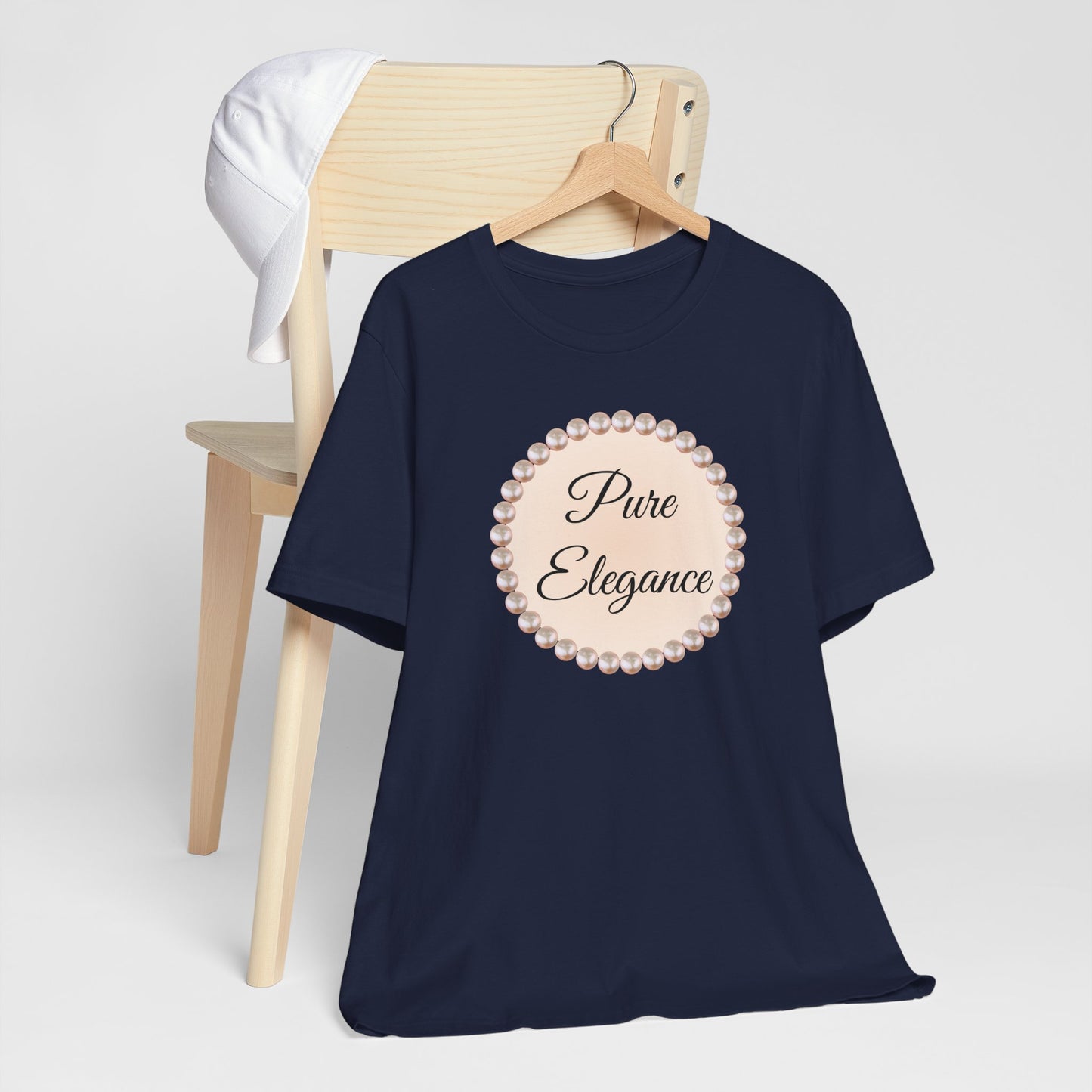 Pure Elegance Pearl-Framed Jersey Tee